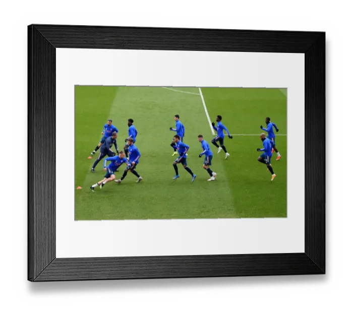 Framed Print : Arsenal Players Warm Up Ahead of Sheffield United Clash in Premier League Framed Print : Arsenal Players Warm Up Ahead of Sheffield United Clash in Premier League