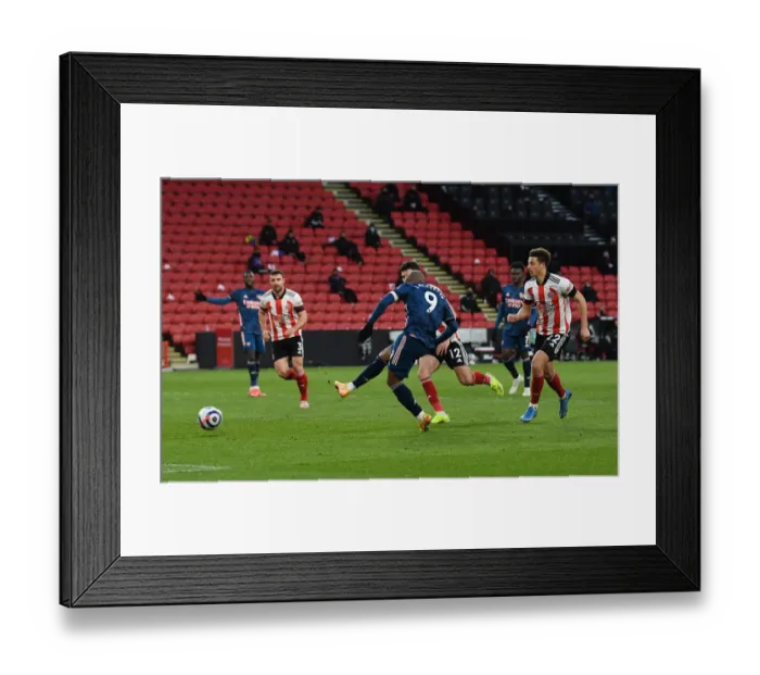 Framed Print : Alexandre Lacazette Scores the Winner: Arsenal's Victory over Sheffield United in Premier League 2020-21