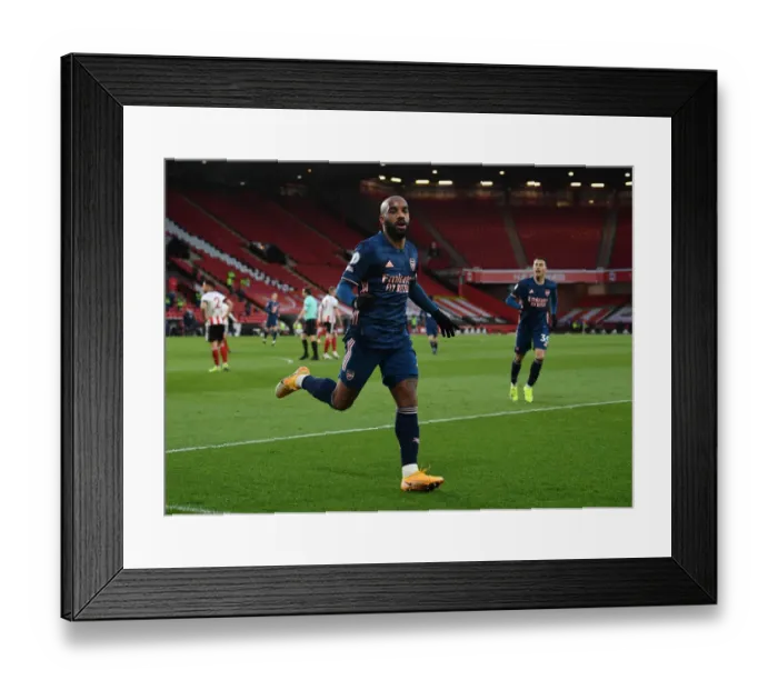 Framed Print : Alexandre Lacazette Scores First Goal: Arsenal's Triumph at Sheffield United, Premier League 2020-21 Framed Print : Alexandre Lacazette Scores First Goal: Arsenal's Triumph at Sheffield United, Premier League 2020-21