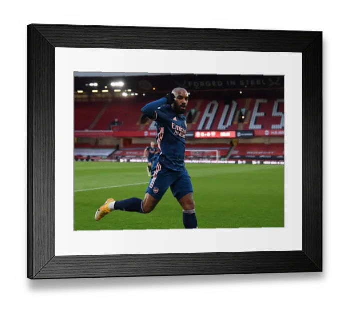 Framed Print : Alexandre Lacazette Scores First Goal: Sheffield United vs. Arsenal, Premier League 2020-21 Framed Print : Alexandre Lacazette Scores First Goal: Sheffield United vs. Arsenal, Premier League 2020-21