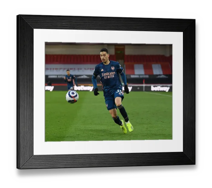 Framed Print : Gabriel Martinelli in Action: Arsenal's Star Performance Against Sheffield United, Premier League 2020-21