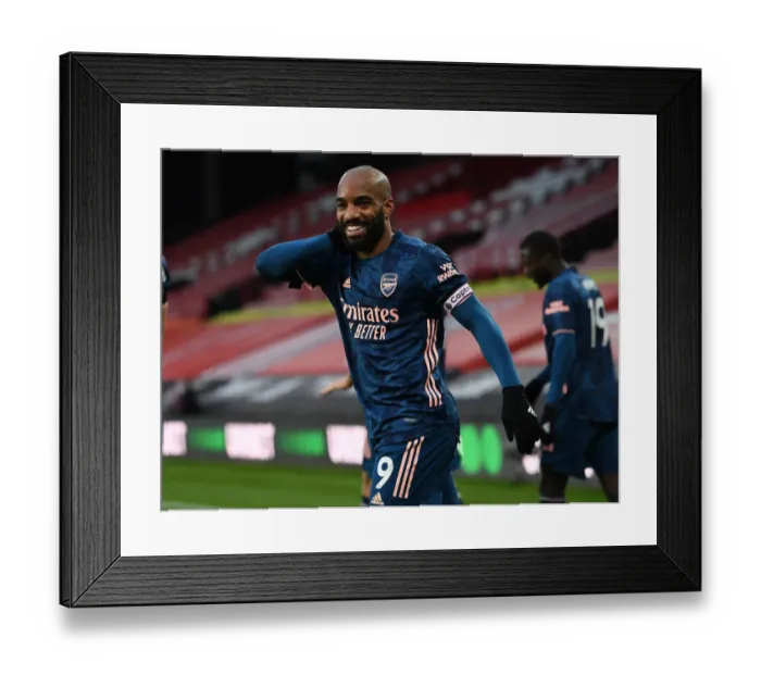 Framed Print : Alexandre Lacazette Scores First Goal: Arsenal's Triumph at Sheffield United (Premier League 2020-21) Framed Print : Alexandre Lacazette Scores First Goal: Arsenal's Triumph at Sheffield United (Premier League 2020-21)