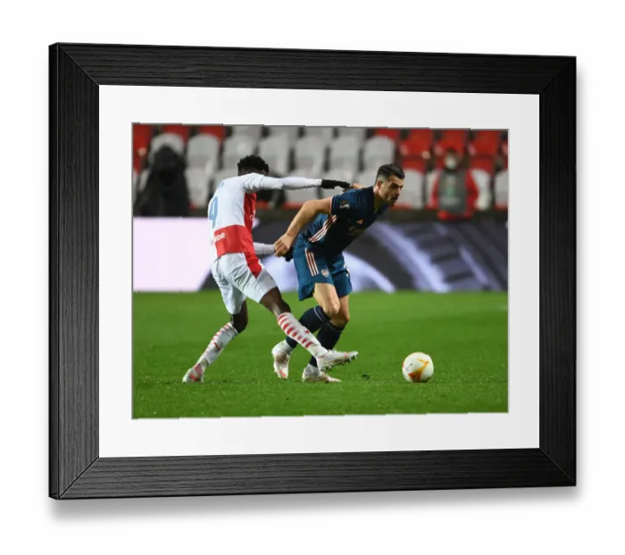 Framed Print : Xhaka vs. Olayinka: A Battle in the Empty Europa League Arena - Arsenal vs. Slavia Prague Framed Print : Xhaka vs. Olayinka: A Battle in the Empty Europa League Arena - Arsenal vs. Slavia Prague