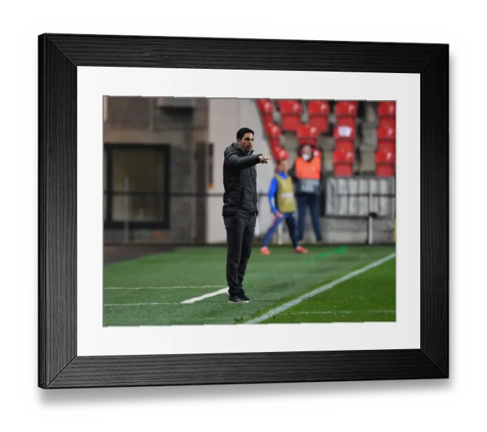 Framed Print : Arsenal's Mikel Arteta at Slavia Praha's Eden Arena: UEFA Europa League Quarterfinal Amidst Empty Stands (April 2021) Framed Print : Arsenal's Mikel Arteta at Slavia Praha's Eden Arena: UEFA Europa League Quarterfinal Amidst Empty Stands (April 2021)
