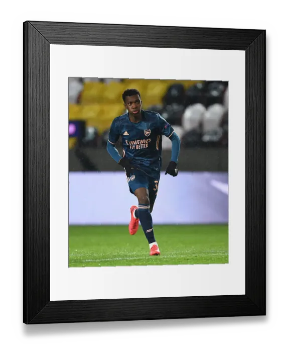 Framed Print : Lone Warrior: Eddie Nketiah in Empty Eden Arena - Arsenal's Europa League Battle against Slavia Praha, Prague Framed Print : Lone Warrior: Eddie Nketiah in Empty Eden Arena - Arsenal's Europa League Battle against Slavia Praha, Prague