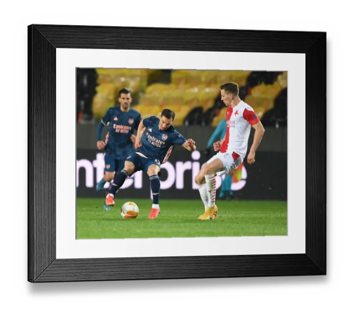 Framed Print : Arsenal vs Slavia Prague: UEFA Europa League Quarterfinal in Empty Prague Stadium