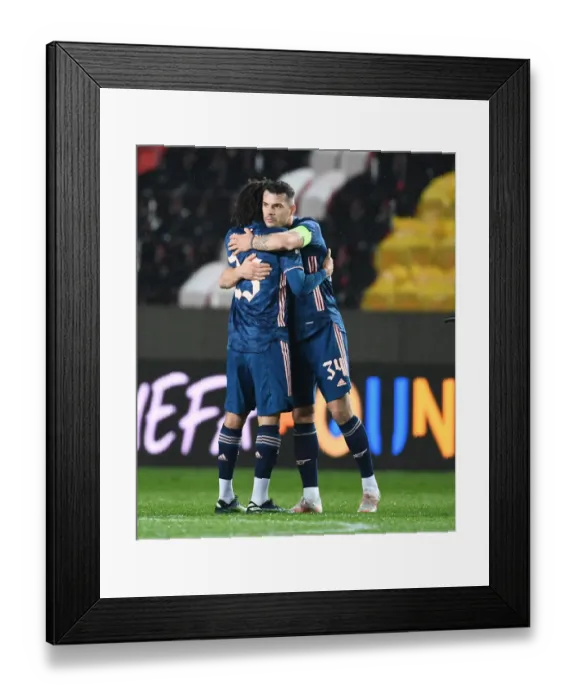 Framed Print : Arsenal Celebrates Europa League Quarterfinal Victory Over Slavia Praha in Prague Framed Print : Arsenal Celebrates Europa League Quarterfinal Victory Over Slavia Praha in Prague