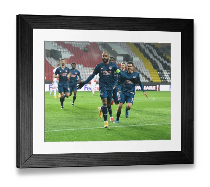 Framed Print : Alexis Lacazette Scores in Empty Eden Arena: Arsenal's Europa League Victory over Slavia Prague Framed Print : Alexis Lacazette Scores in Empty Eden Arena: Arsenal's Europa League Victory over Slavia Prague