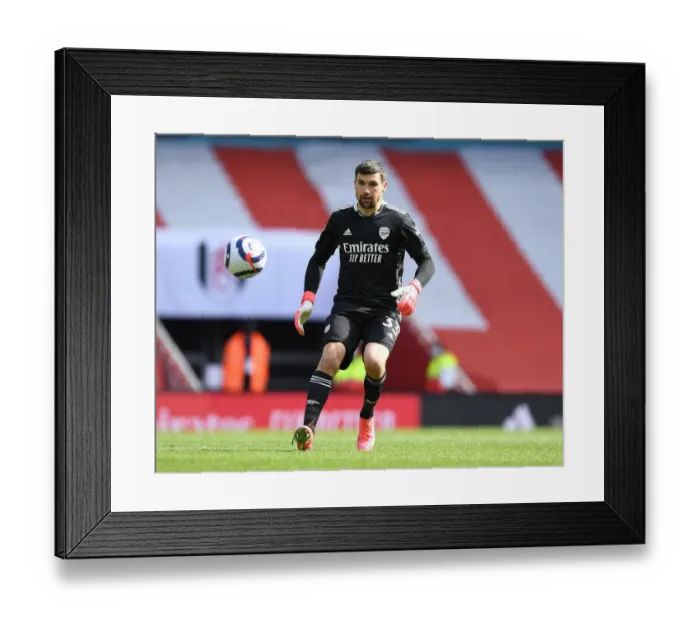Framed Print : Empty Emirates: Arsenal vs Fulham Showdown in the Premier League (April 2021)