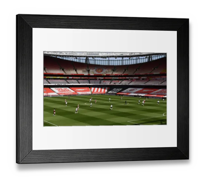 Framed Print : Arsenal vs Fulham: Emirates Stadium in Empty Glory (April 2021, Premier League)