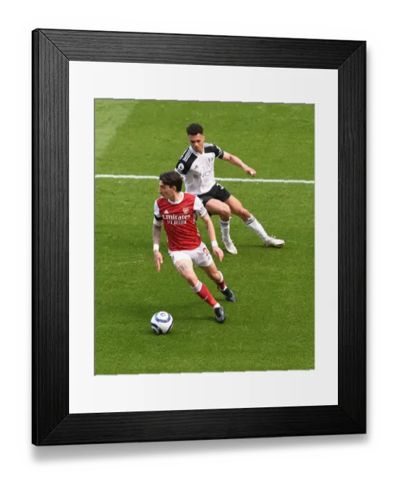 Framed Print : Arsenal vs Fulham: Hector Bellerin in Action at Empty Emirates Stadium, Premier League 2020-21