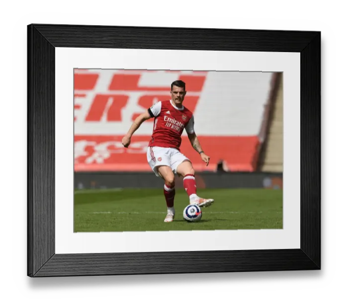 Framed Print : Arsenal's Granit Xhaka in Action: 2020-21 Premier League Match Against Fulham (Behind Closed Doors), Emirates Stadium Framed Print : Arsenal's Granit Xhaka in Action: 2020-21 Premier League Match Against Fulham (Behind Closed Doors), Emirates Stadium