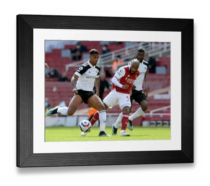 Framed Print : Arsenal vs Fulham: Lacazette Battles Lemina in Empty Emirates Stadium, Premier League 2020-21 Framed Print : Arsenal vs Fulham: Lacazette Battles Lemina in Empty Emirates Stadium, Premier League 2020-21