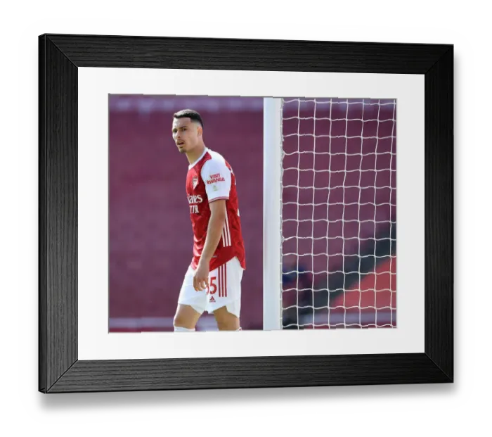 Framed Print : Martinelli's Shining Debut: Arsenal's Empty Emirates Victory over Fulham - Gabriel's Brilliant Performance, Premier League 2021