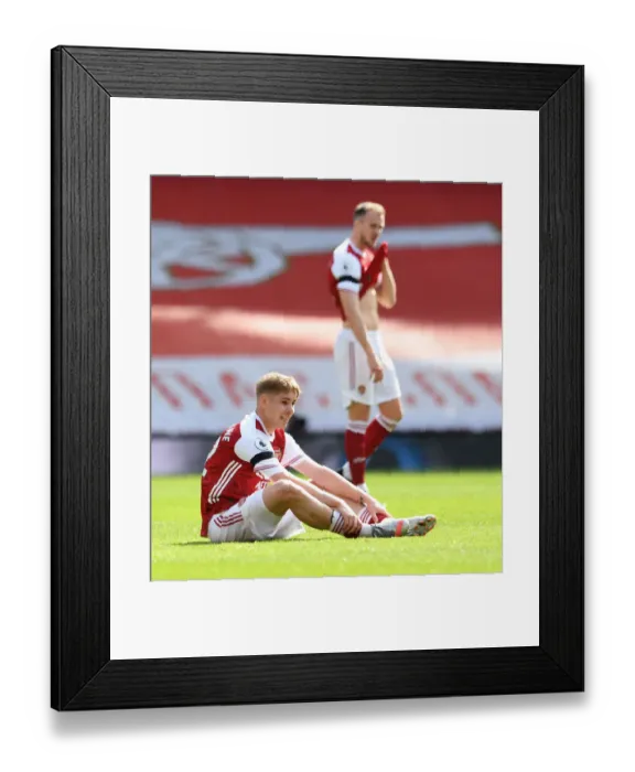 Framed Print : Arsenal's Emile Smith Rowe: Post-Match at Empty Emirates Stadium Against Fulham (April 2021)
