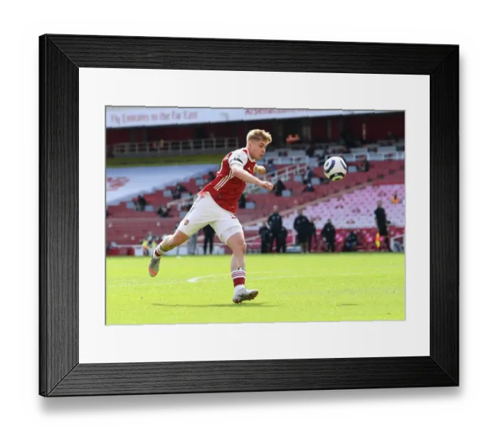 Framed Print : Arsenal's Emile Smith Rowe Shines in Empty Emirates Against Fulham (April 2021) Framed Print : Arsenal's Emile Smith Rowe Shines in Empty Emirates Against Fulham (April 2021)