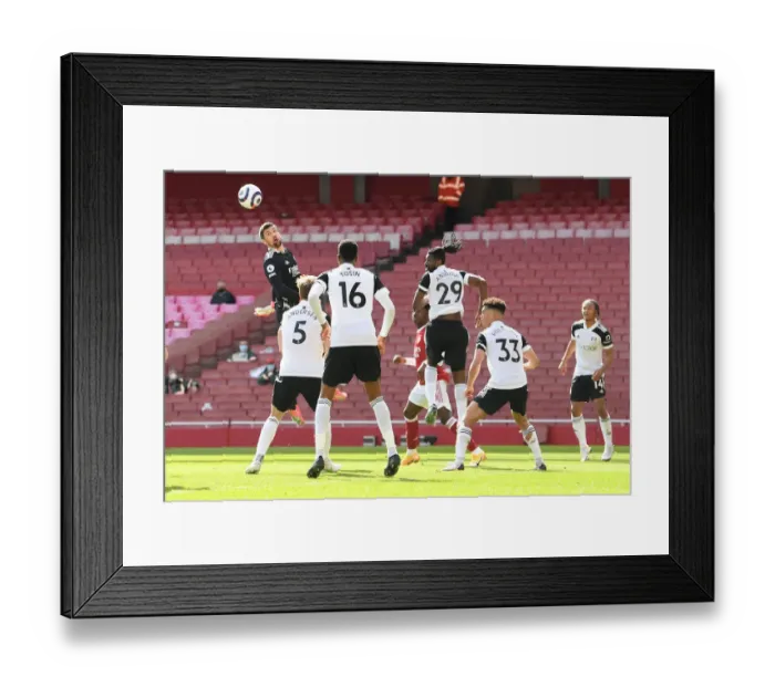 Framed Print : Arsenal vs Fulham: Mat Ryan in Action at Empty Emirates Stadium, Premier League 2020-21 Framed Print : Arsenal vs Fulham: Mat Ryan in Action at Empty Emirates Stadium, Premier League 2020-21