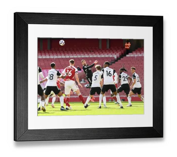 Framed Print : Arsenal's Mat Ryan in Action at Empty Emirates Stadium: Arsenal vs Fulham, Premier League 2021 Framed Print : Arsenal's Mat Ryan in Action at Empty Emirates Stadium: Arsenal vs Fulham, Premier League 2021
