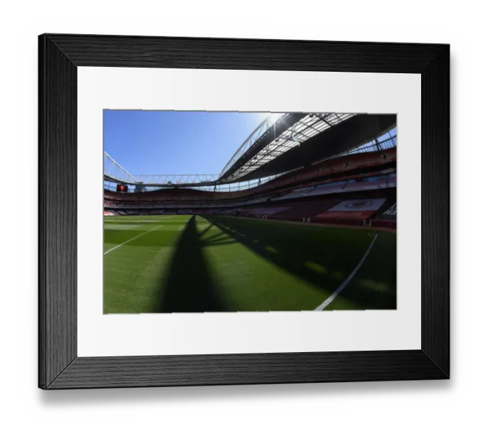 Framed Print : Empty Emirates: Arsenal vs. Everton, April 2021 - Premier League's Ghostly Arena