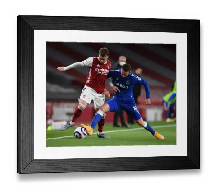 Framed Print : Arsenal vs Everton: Clash in Empty Emirates Stadium, Premier League 2020-21 Framed Print : Arsenal vs Everton: Clash in Empty Emirates Stadium, Premier League 2020-21