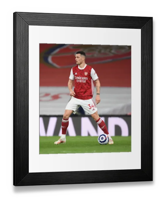 Framed Print : Granit Xhaka: Arsenal's Midfield Maestro Shines in Empty Emirates Stadium against Everton, 2020-21 Premier League Framed Print : Granit Xhaka: Arsenal's Midfield Maestro Shines in Empty Emirates Stadium against Everton, 2020-21 Premier League