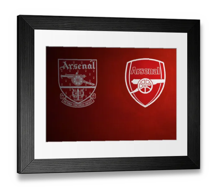 Framed Print : Arsenal's Past and Present: A Dual Image from the Arsenal v Everton Match, 2020-21 Framed Print : Arsenal's Past and Present: A Dual Image from the Arsenal v Everton Match, 2020-21