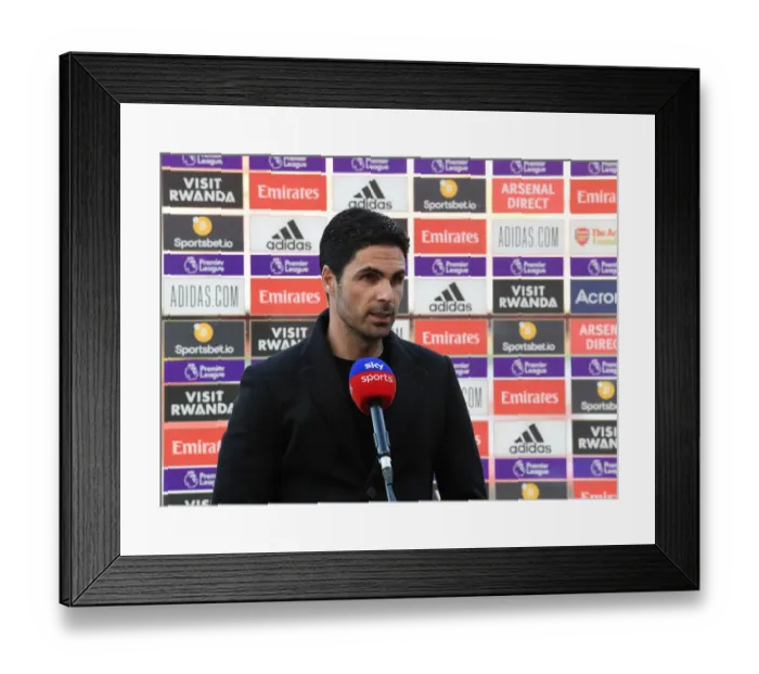 Framed Print : Mikel Arteta: Arsenal Manager Prepares for Arsenal vs. Everton Showdown at Emirates Stadium