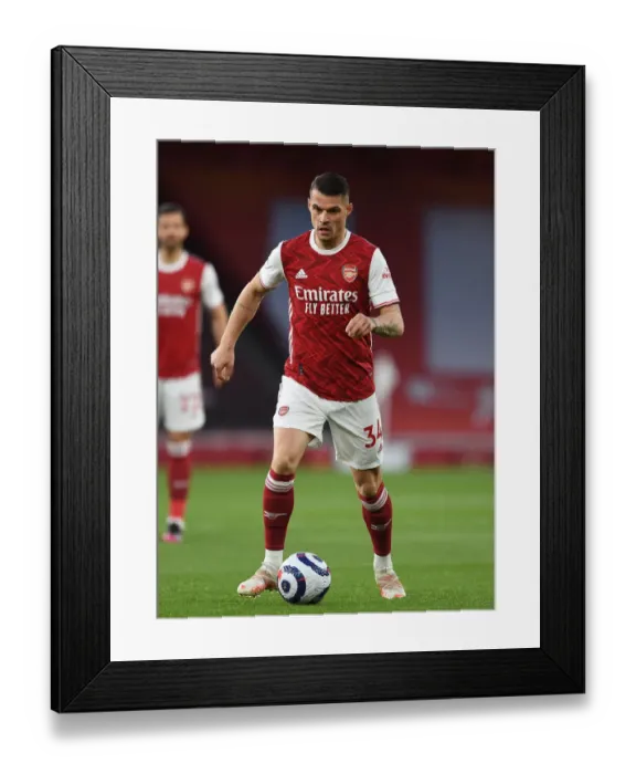 Framed Print : Granit Xhaka: In Action for Arsenal Against Everton, Premier League 2020-21 Framed Print : Granit Xhaka: In Action for Arsenal Against Everton, Premier League 2020-21