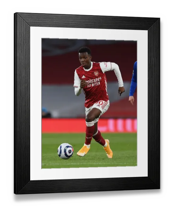 Framed Print : Arsenal's Eddie Nketiah in Action against Everton - Premier League 2020-21 Framed Print : Arsenal's Eddie Nketiah in Action against Everton - Premier League 2020-21