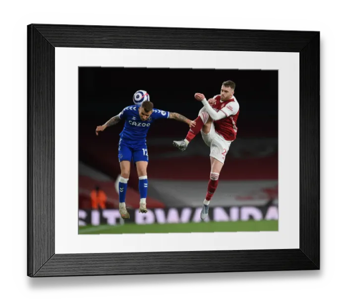 Framed Print : Clash of Wings: Arsenal vs. Everton, Premier League 2020-21