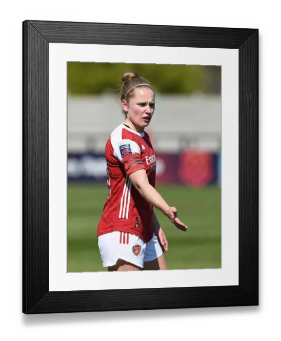 Framed Print : Arsenal's Kim Little Shines in Empty Meadow Park: Arsenal Women Outshine Brighton & Hove Albion in FA WSL 2021