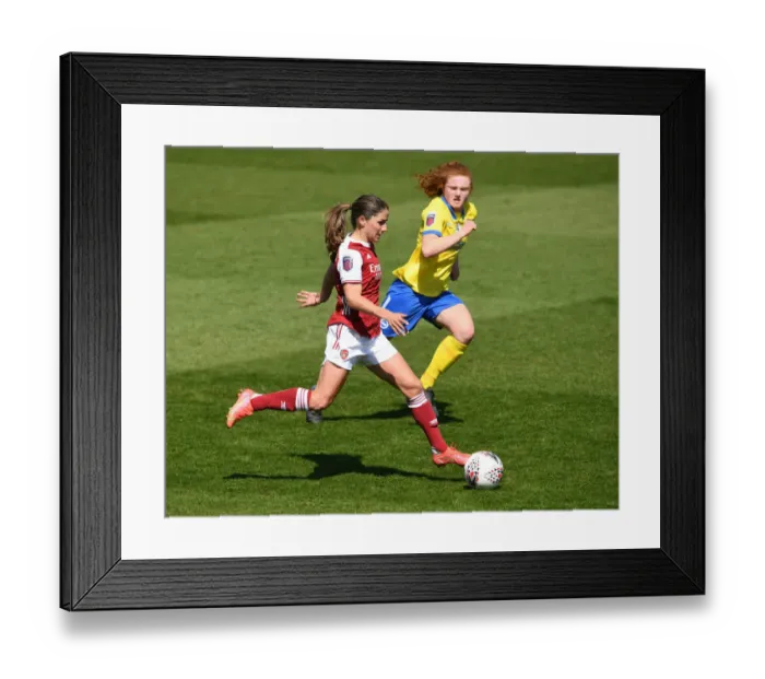 Framed Print : Arsenal Women vs Brighton: FA WSL Match in Empty Stands (April 2021)