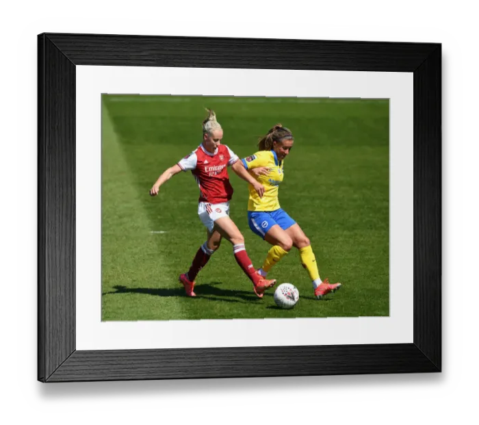 Framed Print : Arsenal's Beth Mead vs. Brighton's Maya Le Tissier: A Clash of Talents in Empty Meadow Park (FA WSL 2021) Framed Print : Arsenal's Beth Mead vs. Brighton's Maya Le Tissier: A Clash of Talents in Empty Meadow Park (FA WSL 2021)