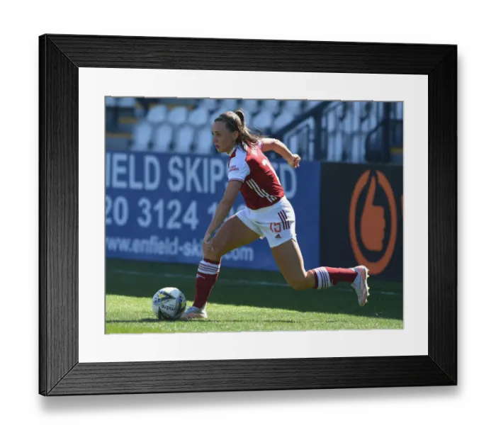 Framed Print : Arsenal Women vs Brighton & Hove Albion: FA WSL Clash in Empty Stands (April 2021)