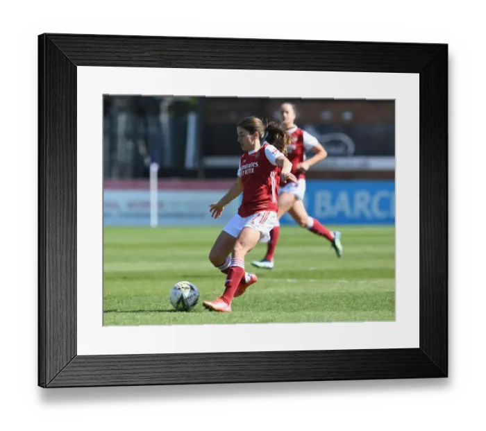 Framed Print : Arsenal Women vs Brighton: FA WSL Match in Empty Stands (April 2021)