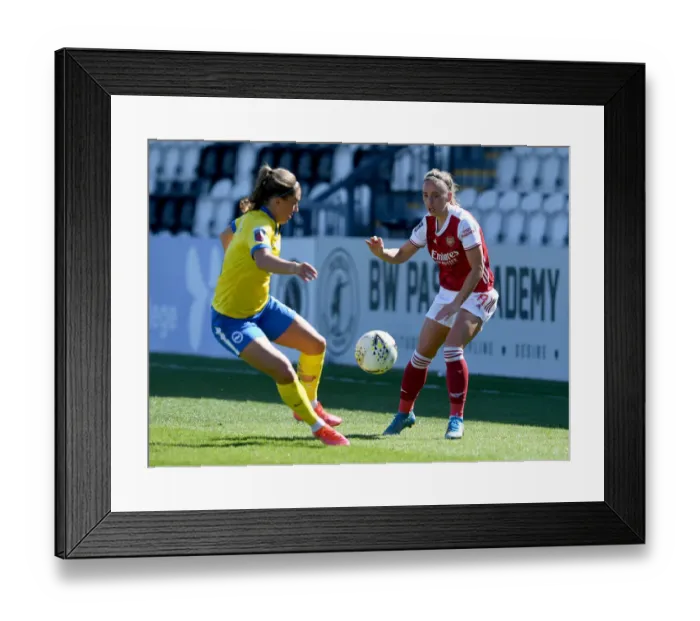 Framed Print : Arsenal's Nobbs Shines in Pressure-Packed Arsenal Women's Victory Over Brighton at Empty Meadow Park Framed Print : Arsenal's Nobbs Shines in Pressure-Packed Arsenal Women's Victory Over Brighton at Empty Meadow Park