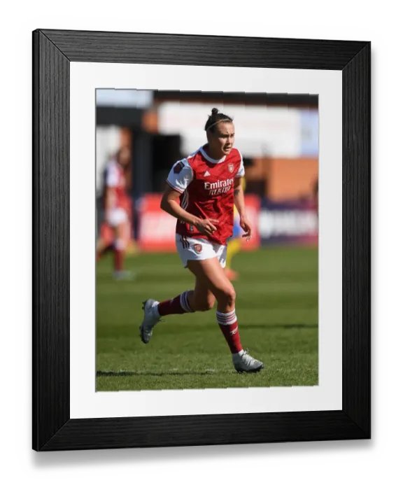 Framed Print : Arsenal Women vs Brighton: FA WSL Match in Empty Stands (April 2021)
