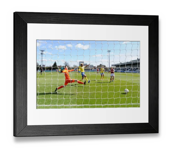 Framed Print : Arsenal Women's Empty-Stadium Victory: Jordan Nobbs Scores Second Goal vs. Brighton