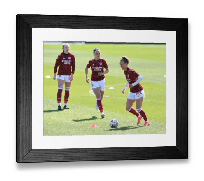 Framed Print : Arsenal Women vs Brighton & Hove Albion: Empty Meadow Park in FA WSL (2020-21)