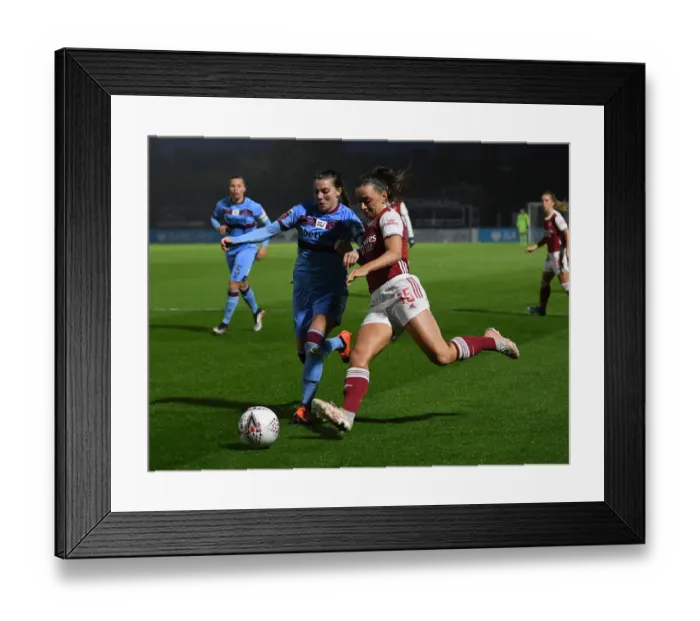 Framed Print : Arsenal Women vs. West Ham United Women: FA WSL Match at Empty Meadow Park (April 2021)