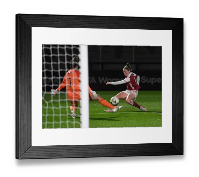 Framed Print : Arsenal Women's Triumph: Kim Little Scores Second Goal in Empty Meadow Park (2020-21) Framed Print : Arsenal Women's Triumph: Kim Little Scores Second Goal in Empty Meadow Park (2020-21)
