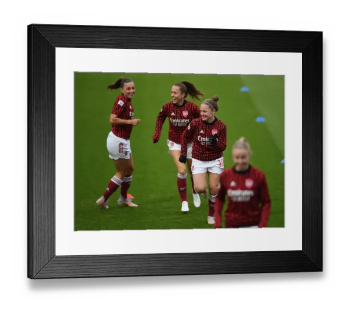 Framed Print : Arsenal Women vs West Ham United Women: FA WSL Match in Empty Stands (April 2021)