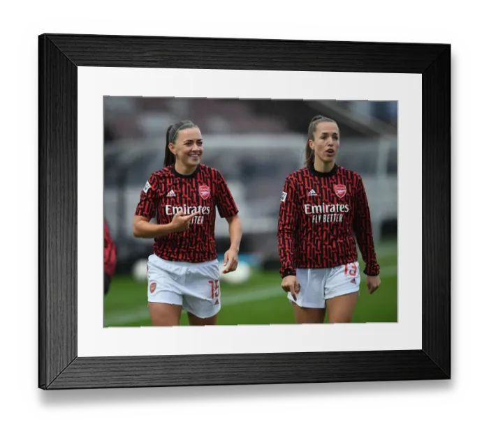 Framed Print : Arsenal Women vs. West Ham United Women: FA WSL Match in Empty Stands (2020-21)