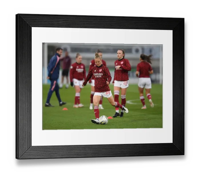 Framed Print : Arsenal Women vs. West Ham United Women: 2021 FA WSL Clash at Empty Meadow Park