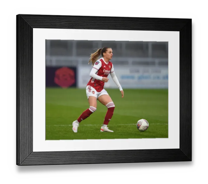Framed Print : Arsenal Women vs. West Ham United Women: 2021 FA WSL Match at Empty Meadow Park