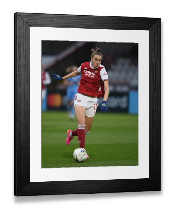 Framed Print : Arsenal's Vivianne Miedema Scores in Empty Meadow Park: FA WSL 2021 - Arsenal Women vs West Ham United Women