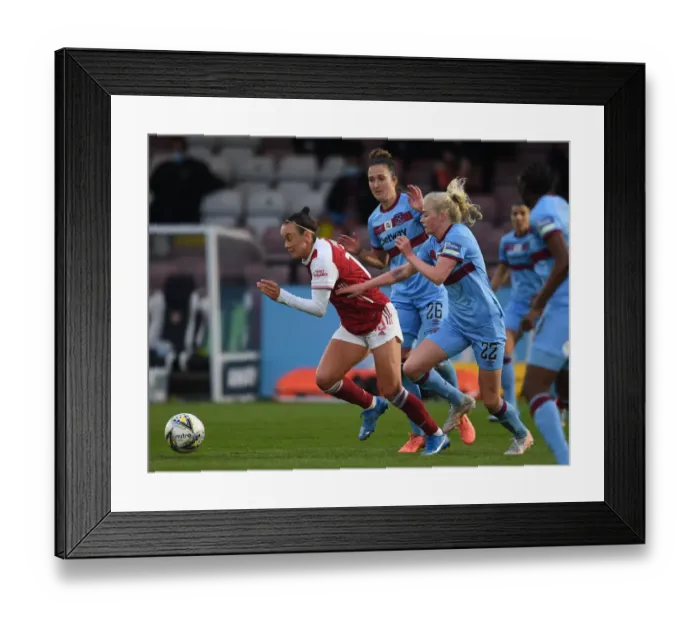 Framed Print : Arsenal Women vs. West Ham United Women: 2021 FA WSL Match in Empty Stands Framed Print : Arsenal Women vs. West Ham United Women: 2021 FA WSL Match in Empty Stands