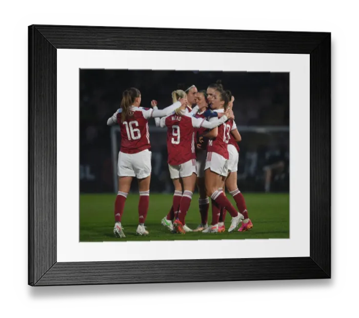 Framed Print : Arsenal Women's Victory: Vivianne Miedema Scores First Goal Against West Ham United Women in 2020-21 FA WSL