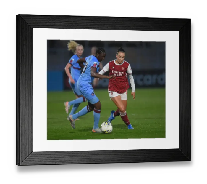 Framed Print : Arsenal Women vs. West Ham United Women Clash in Empty FA WSL Stands (April 2021)