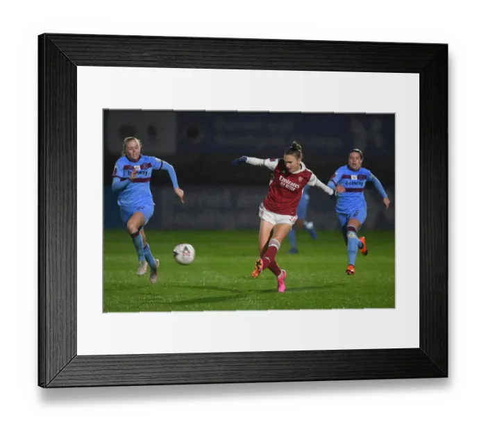 Framed Print : Arsenal's Vivianne Miedema Scores in Empty Meadow Park: Arsenal Women vs West Ham United Women, FA WSL 2021 Framed Print : Arsenal's Vivianne Miedema Scores in Empty Meadow Park: Arsenal Women vs West Ham United Women, FA WSL 2021